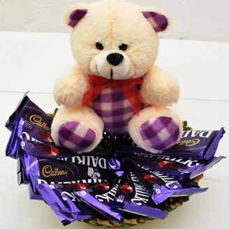 Chocolates and teddy basket Chocolate Delivery Jaipur, Rajasthan